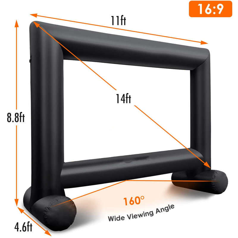 Nice Furniture Black Portable Inflatable Projector Screen & Reviews Wayfair